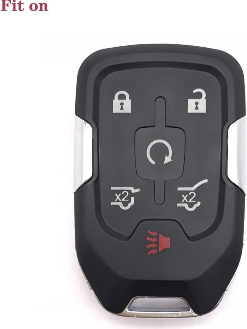 6 Button Key Fob Cover Case for Chevy GMC Suburban Tahoe Yukon - 2PCS